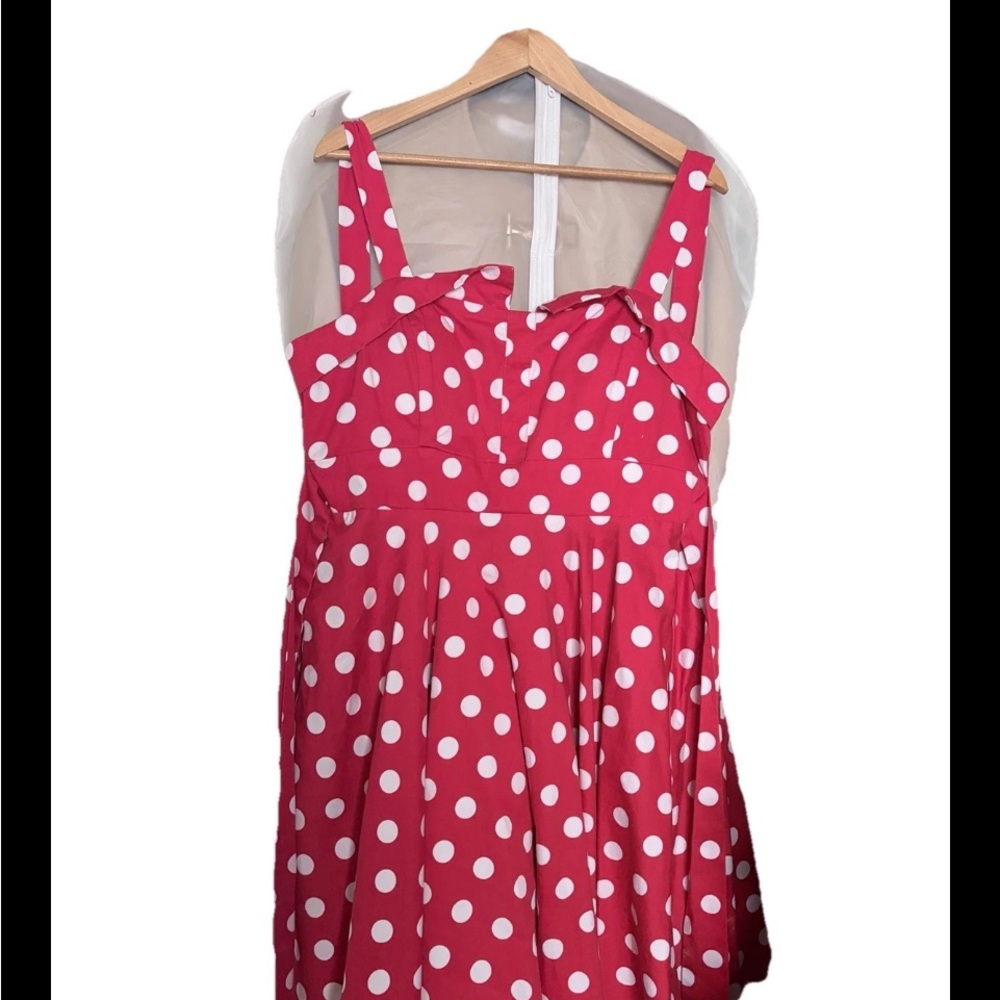 Polka Dot Red Mini Dress with White Dots